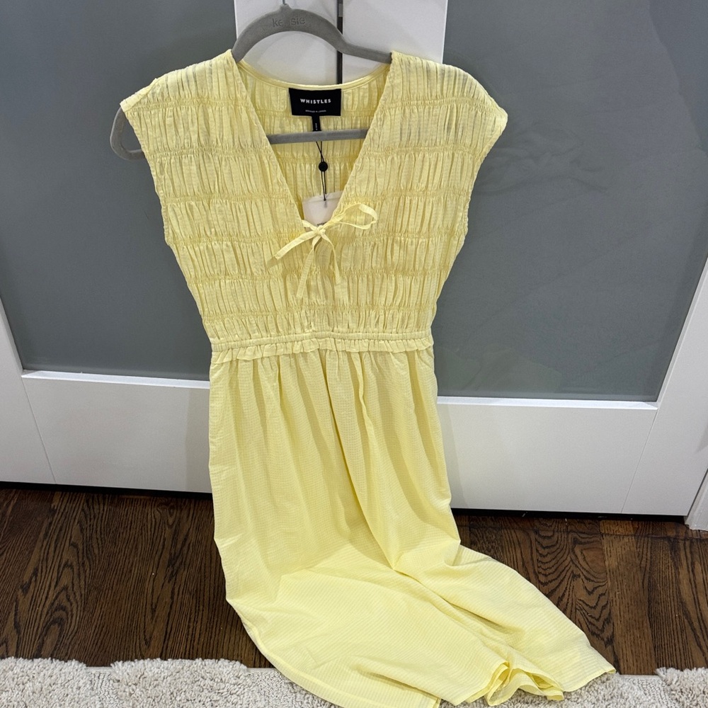 Whistles Soft Yellow Maxi Dress